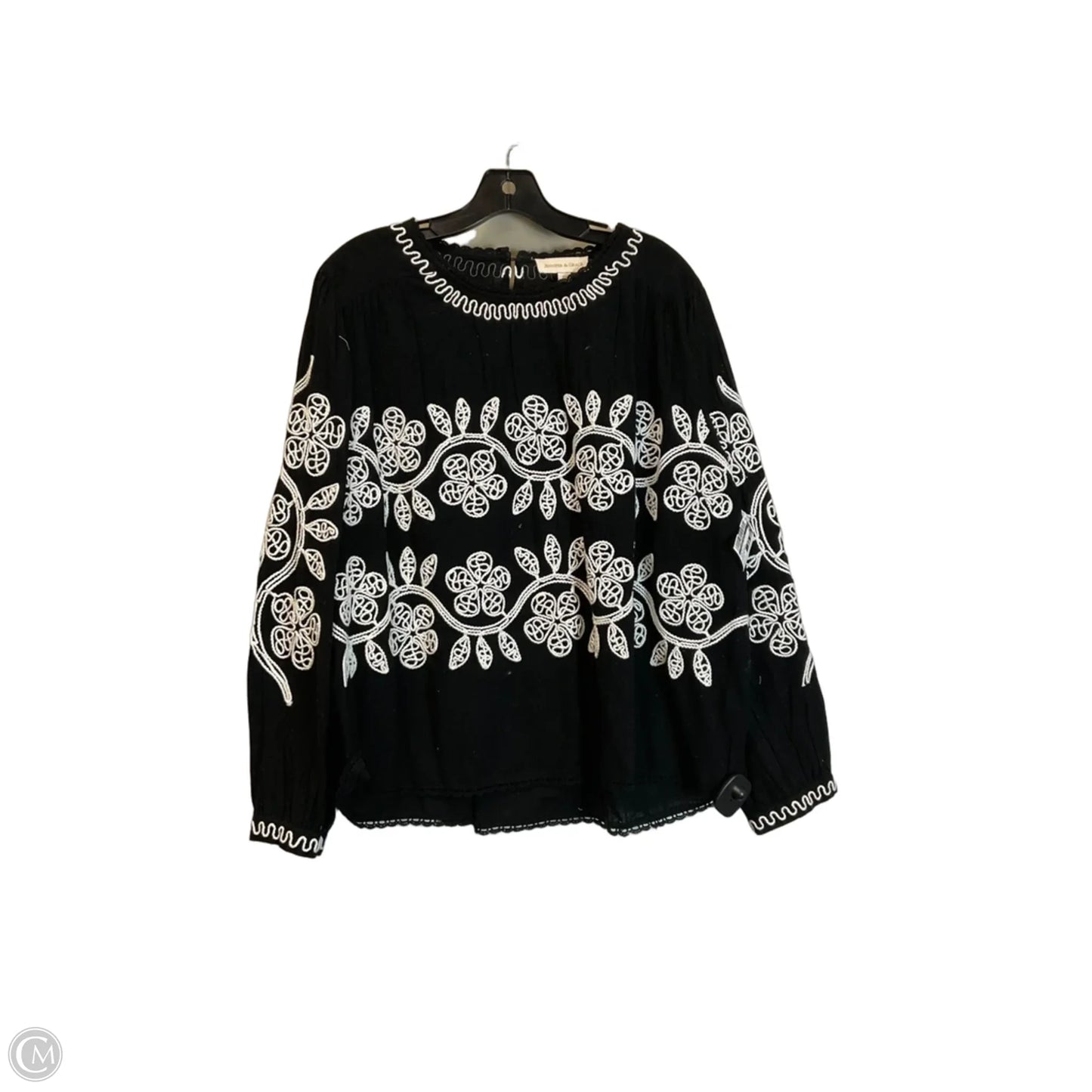 Top Long Sleeve By Clothes Mentor In Black & White, Size: 1x