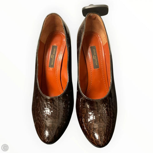 Shoes Luxury Designer By Louis Vuitton In Brown, Size: 6.5