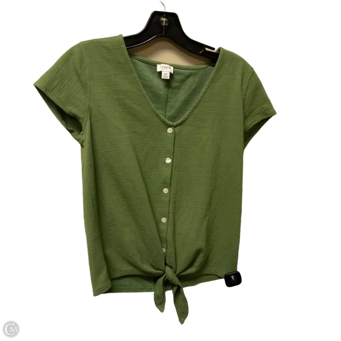 Top Short Sleeve By J. Crew In Green, Size: Xs