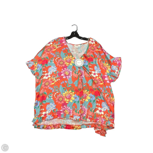 Top Short Sleeve By Umgee In Orange, Size: 1x