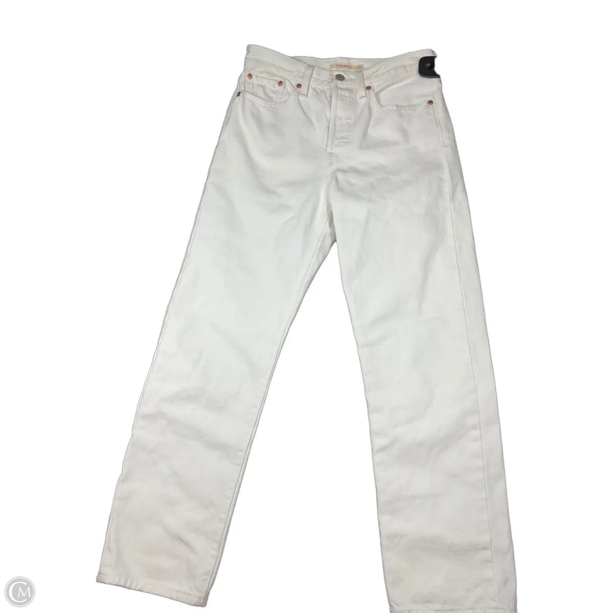 Jeans Straight By Levis In White Denim, Size: 4