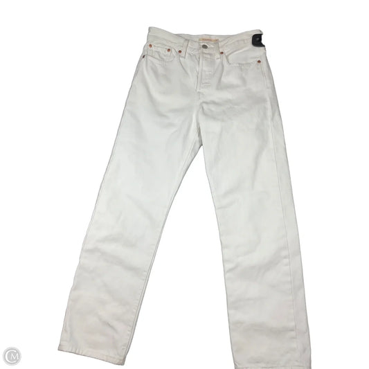 Jeans Straight By Levis In White Denim, Size: 4