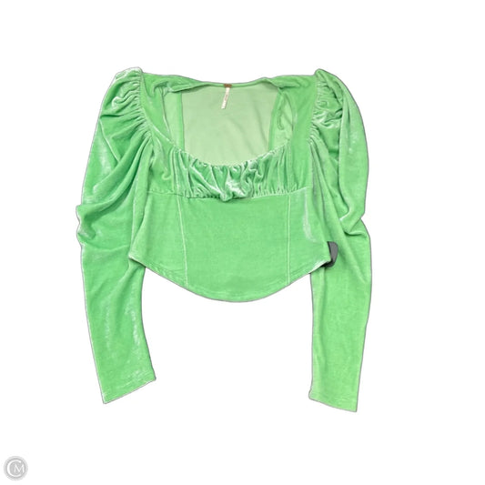 Top Long Sleeve By Free People In Green, Size: S