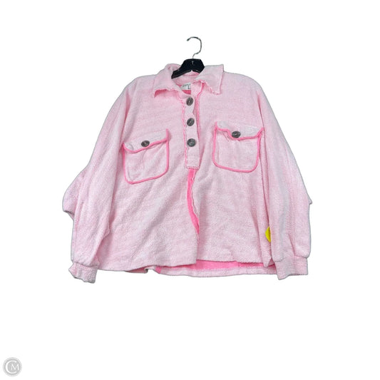 Jacket Shirt By Bucketlist In Pink, Size: S