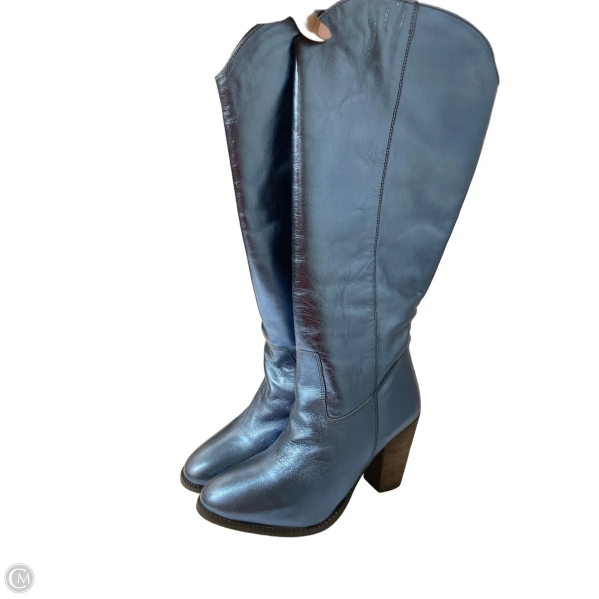 Boots Ankle Heels By Cmc In Blue, Size: 10