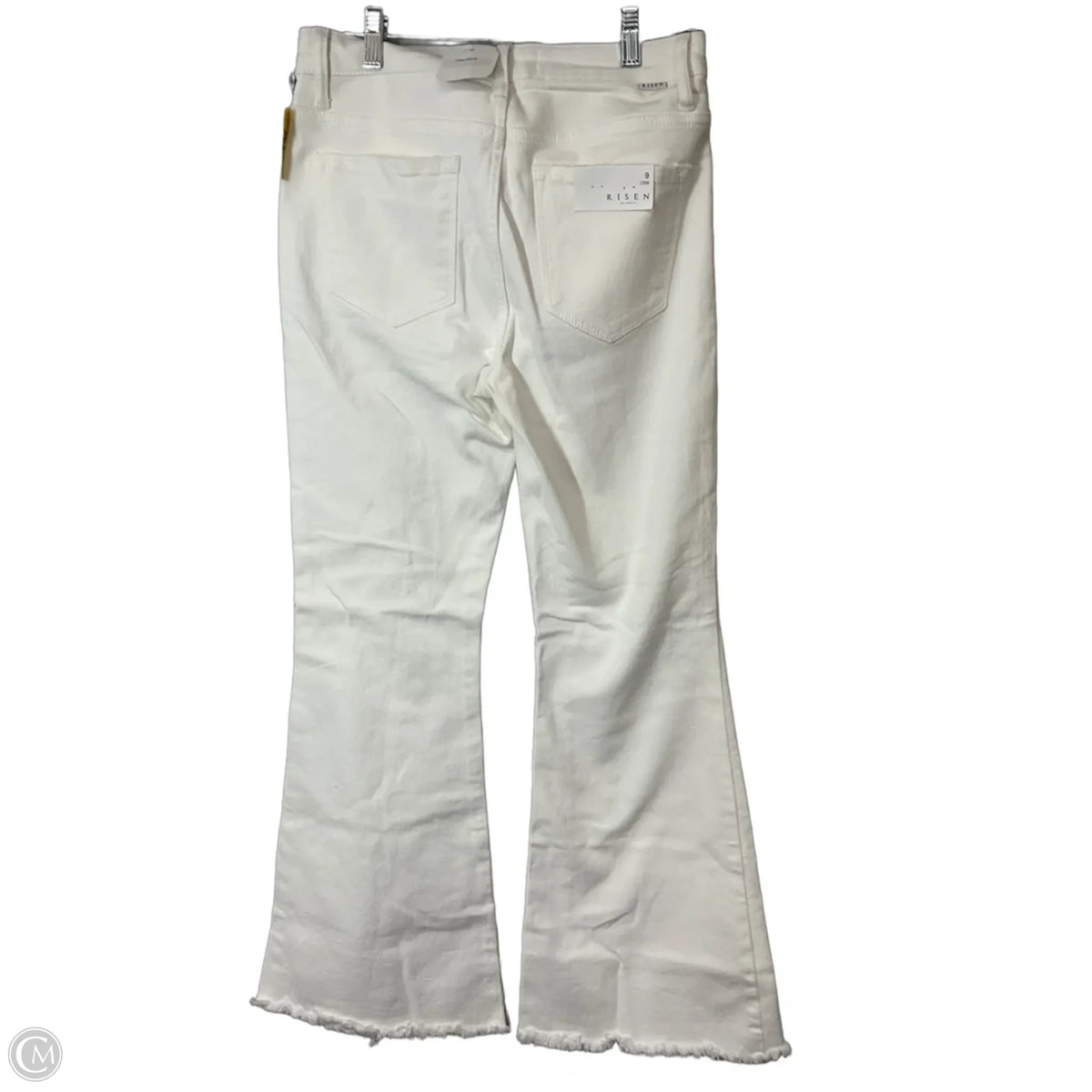 Jeans Flared By Risen In White Denim, Size: 6