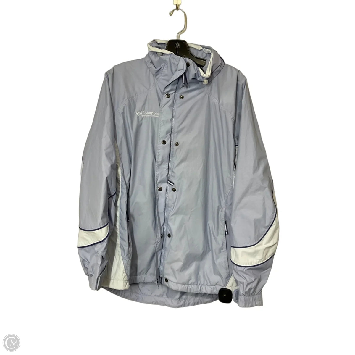 Jacket Windbreaker By Columbia In Blue, Size: L