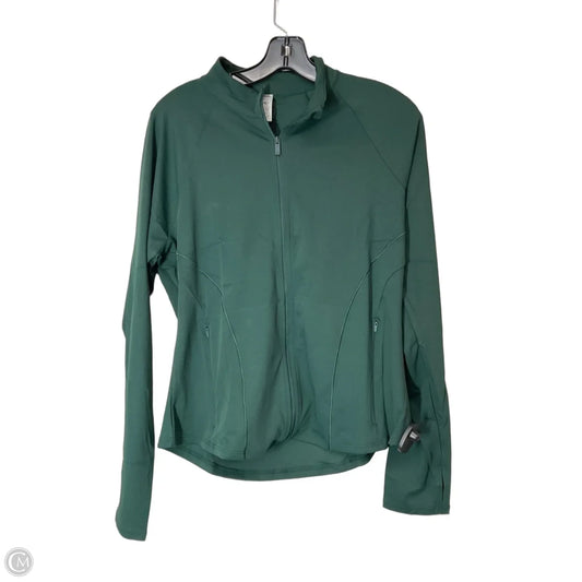Athletic Jacket By Clothes Mentor In Green, Size: Xl