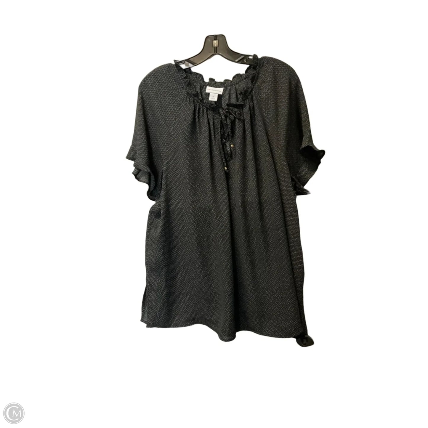 Top Short Sleeve By Liz Claiborne In Polkadot Pattern, Size: 1x
