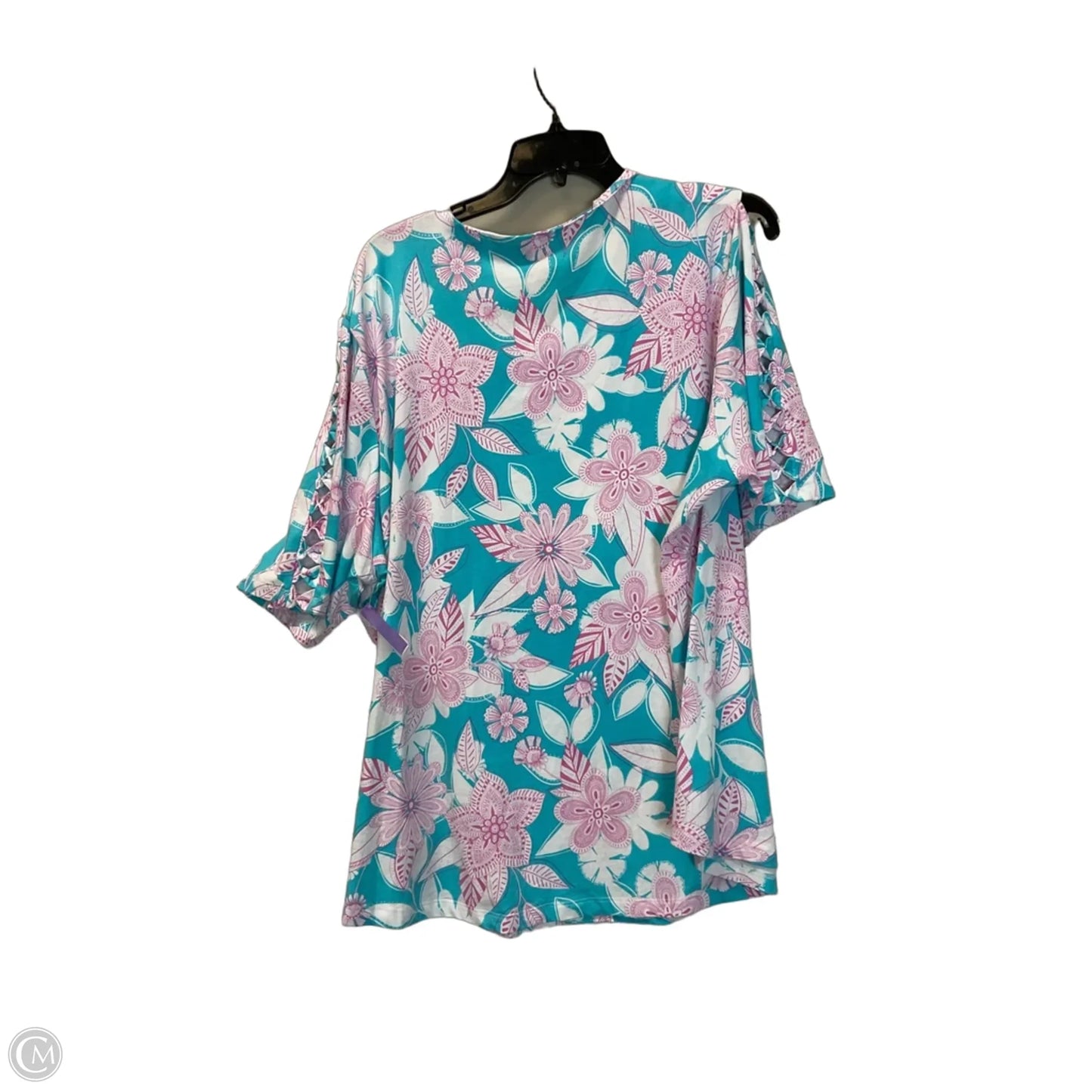 Top Short Sleeve By Ruby Rd In Blue, Size: 2x