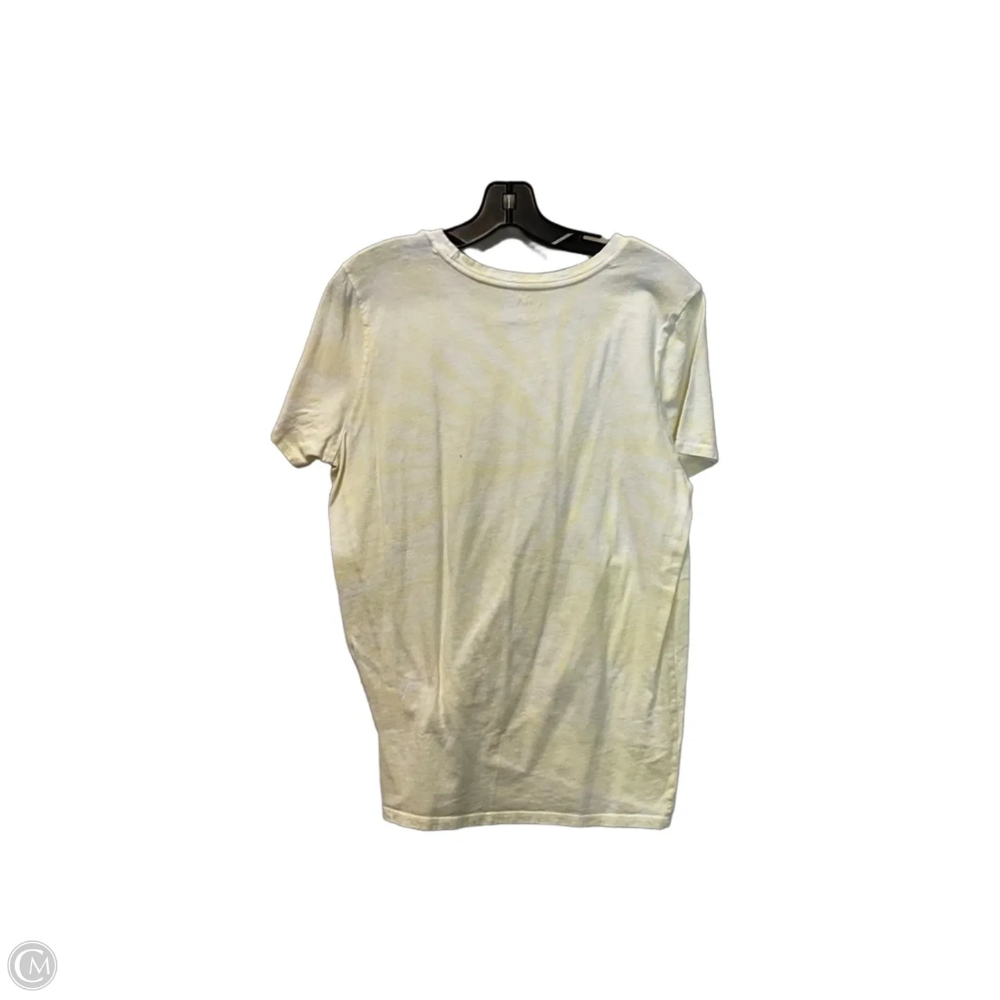 Top Short Sleeve By Lucky Brand In Yellow, Size: L
