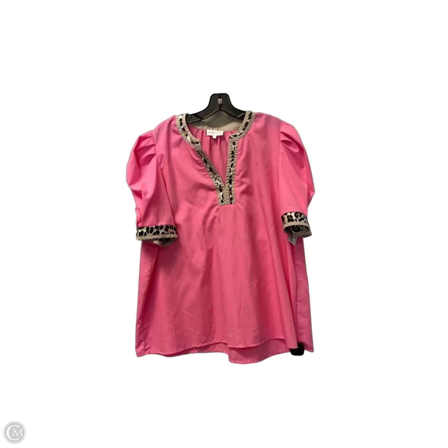 Top Short Sleeve Basic By Entro In Pink, Size: Xl