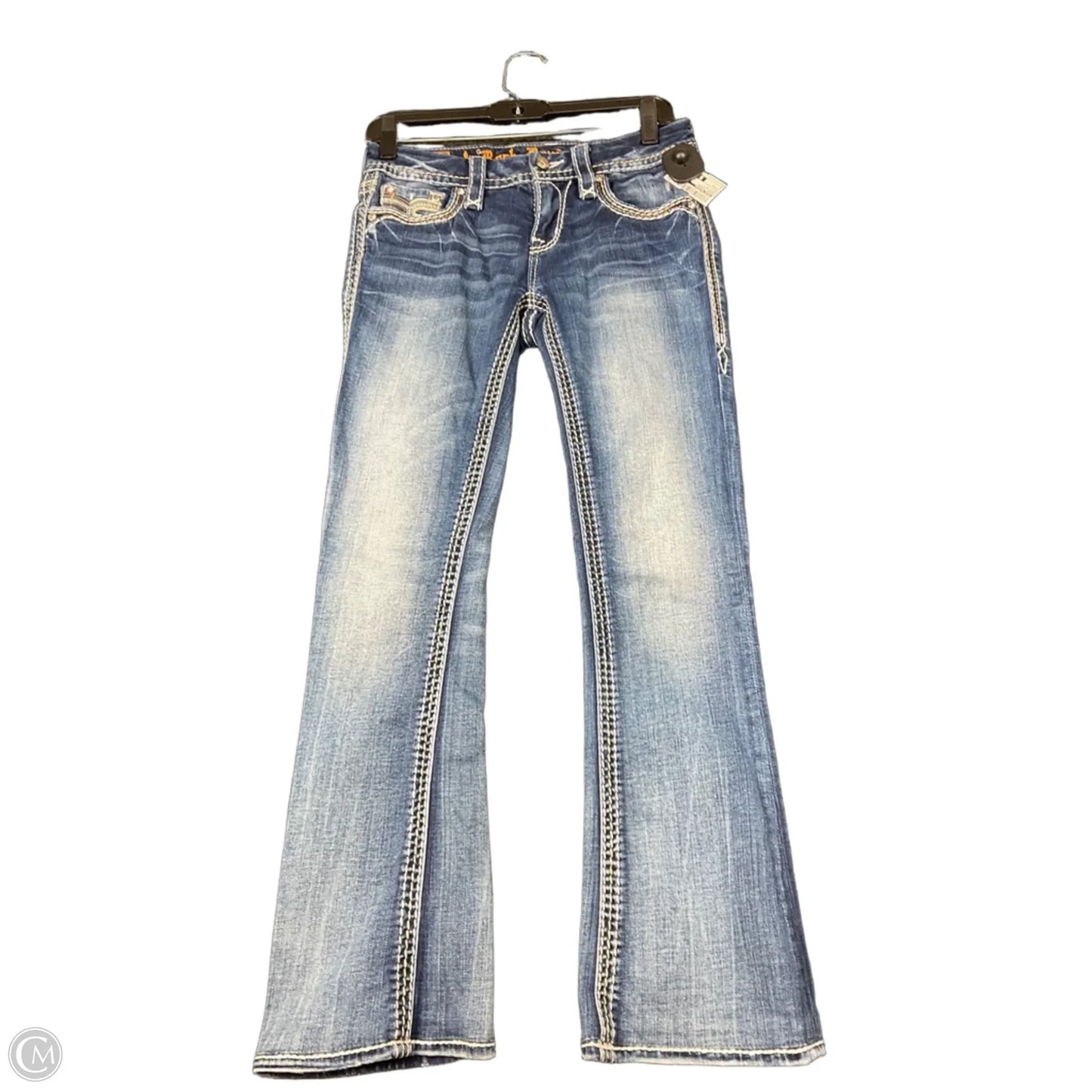 Jeans Flared By Rock Revival In Blue Denim, Size: 2