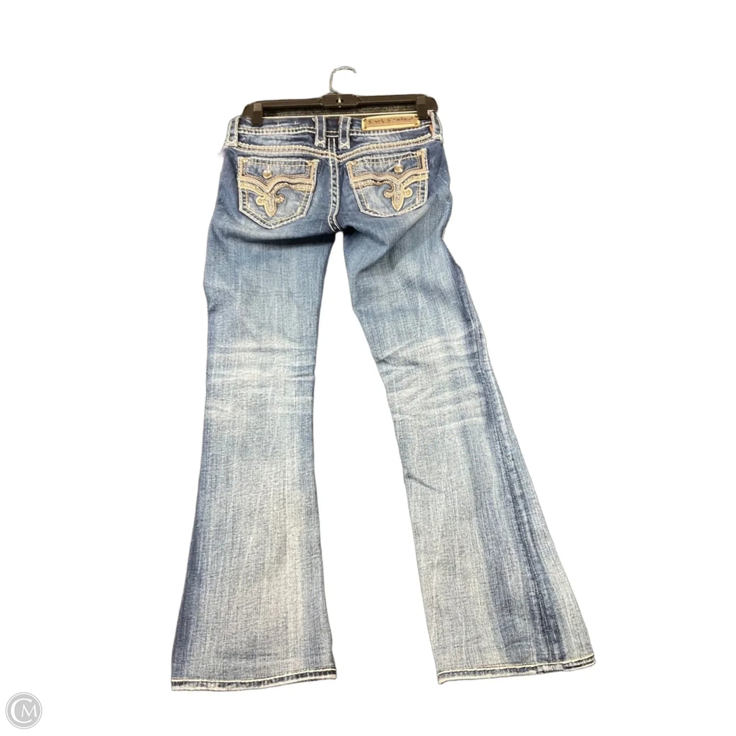 Jeans Flared By Rock Revival In Blue Denim, Size: 2
