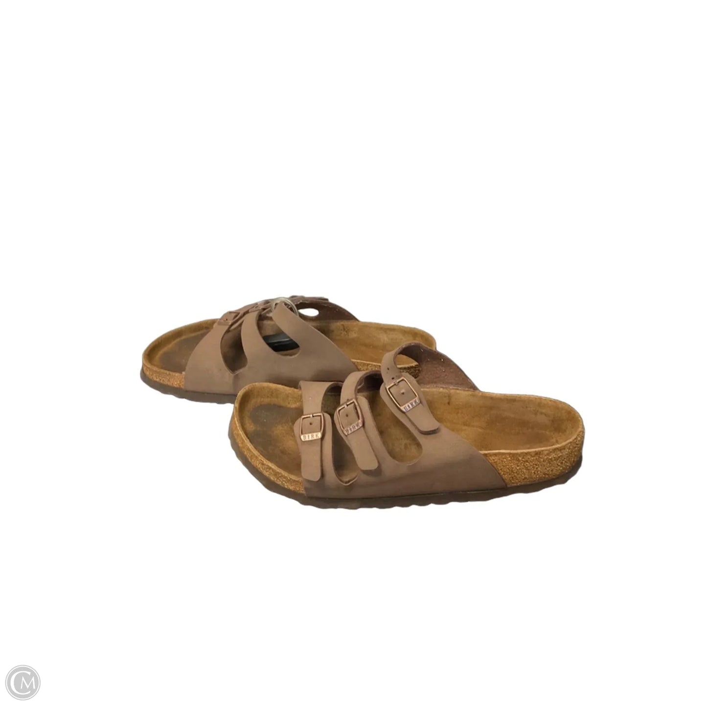 Sandals Flats By Birkenstock In Brown, Size: 8