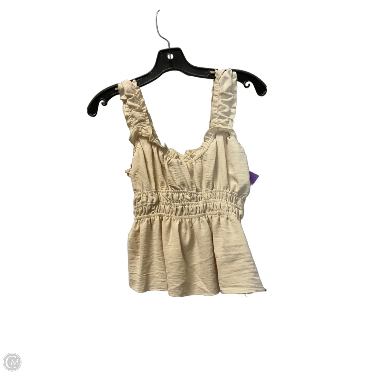 Top Sleeveless By Clothes Mentor In Cream, Size: M