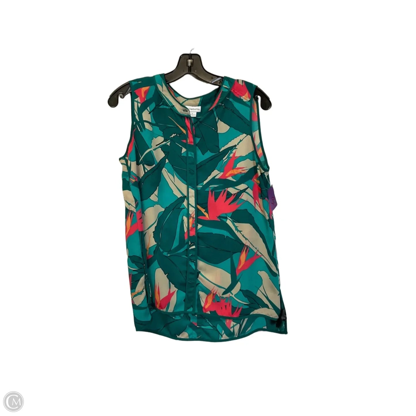 Top Sleeveless By Liz Claiborne In Green, Size: S