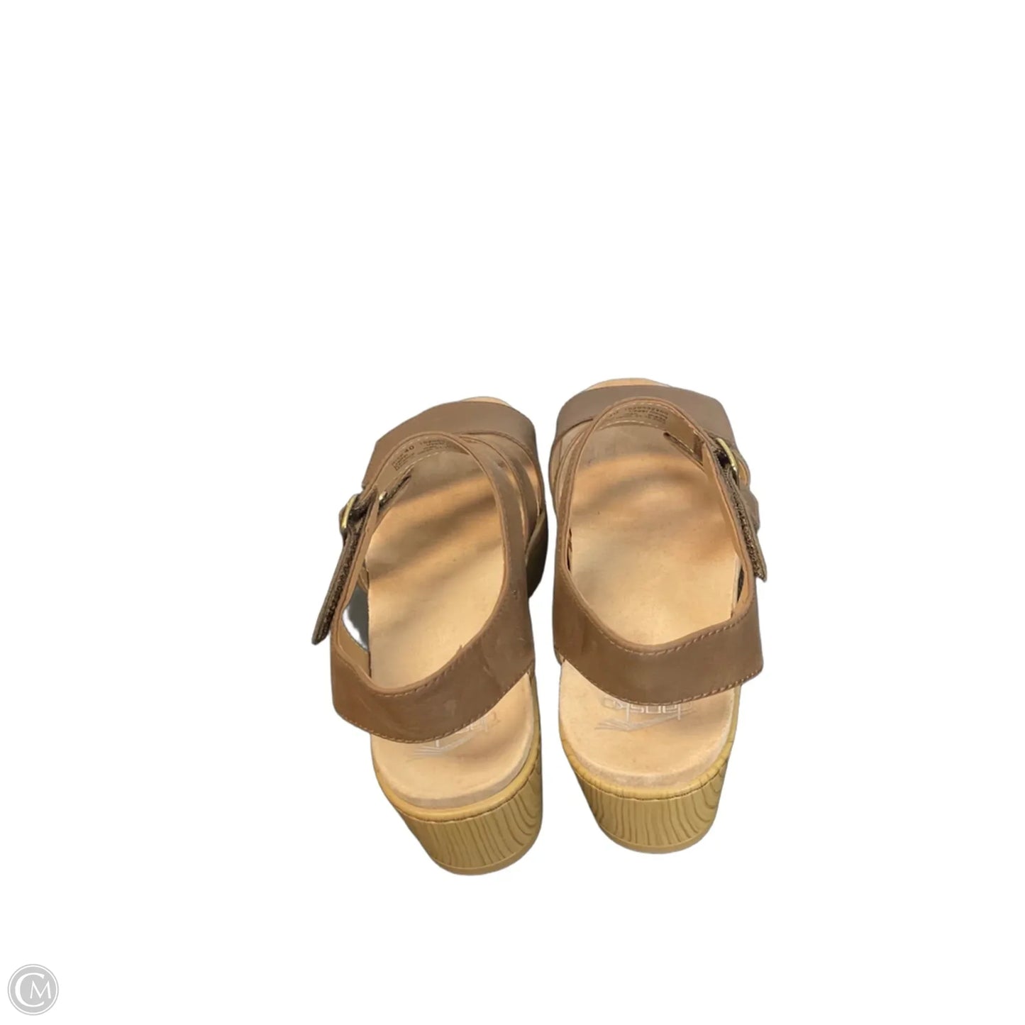 Sandals Heels Block By Dansko In Brown, Size: 9