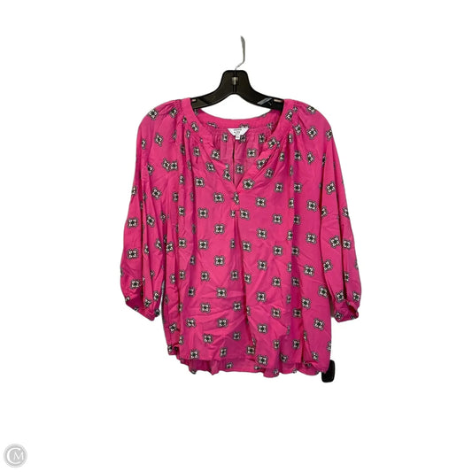 Top 3/4 Sleeve By Crown And Ivy In Pink, Size: Xlp