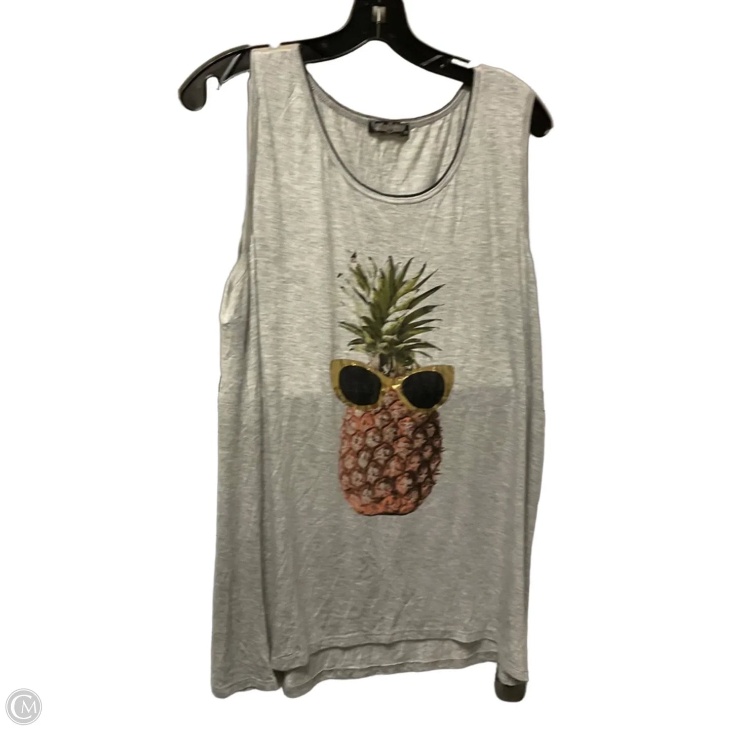 Top Sleeveless By Vanilla Sugar In Grey, Size: Xl