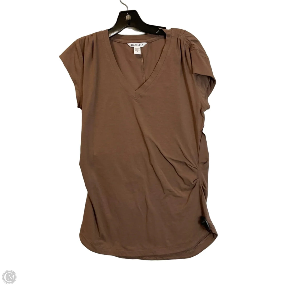 Top Short Sleeve By Athleta In Brown, Size: M