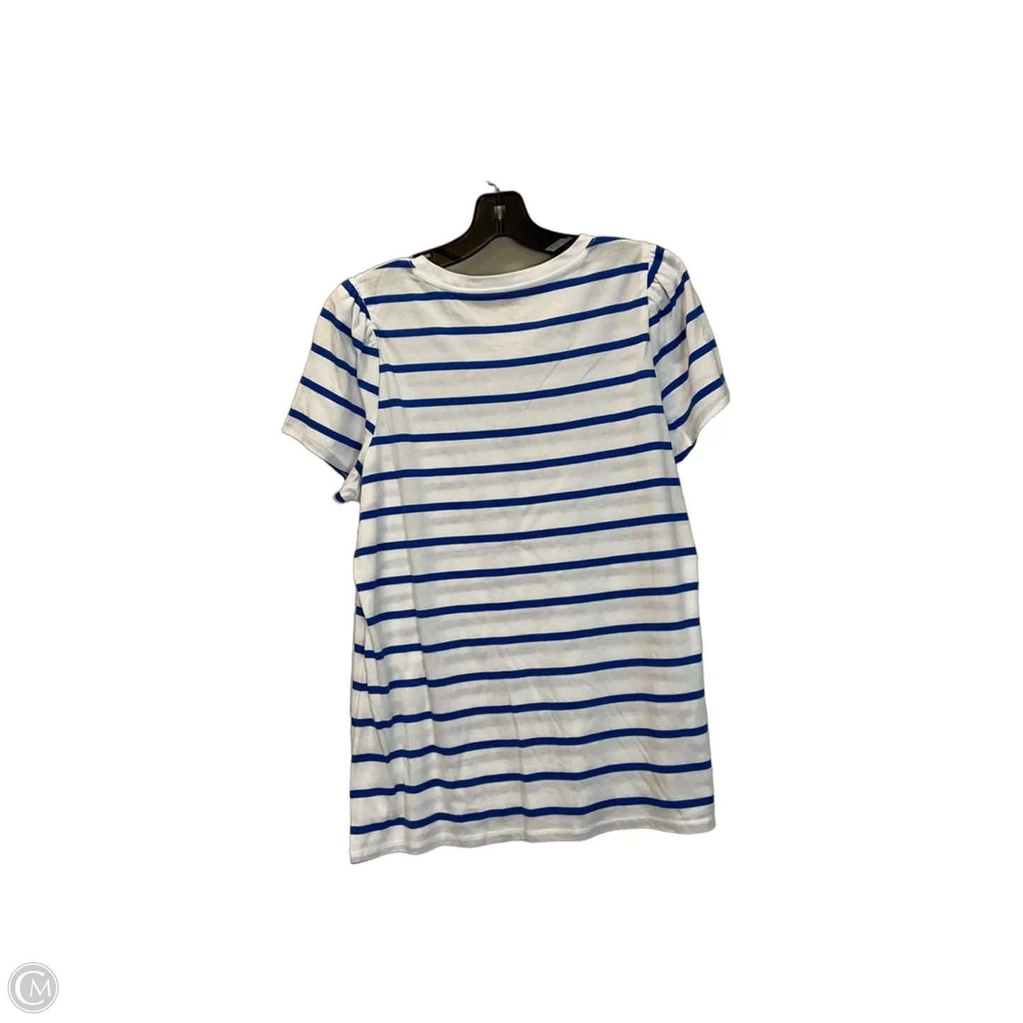 Top Short Sleeve By Crown And Ivy In Blue & White, Size: Xl