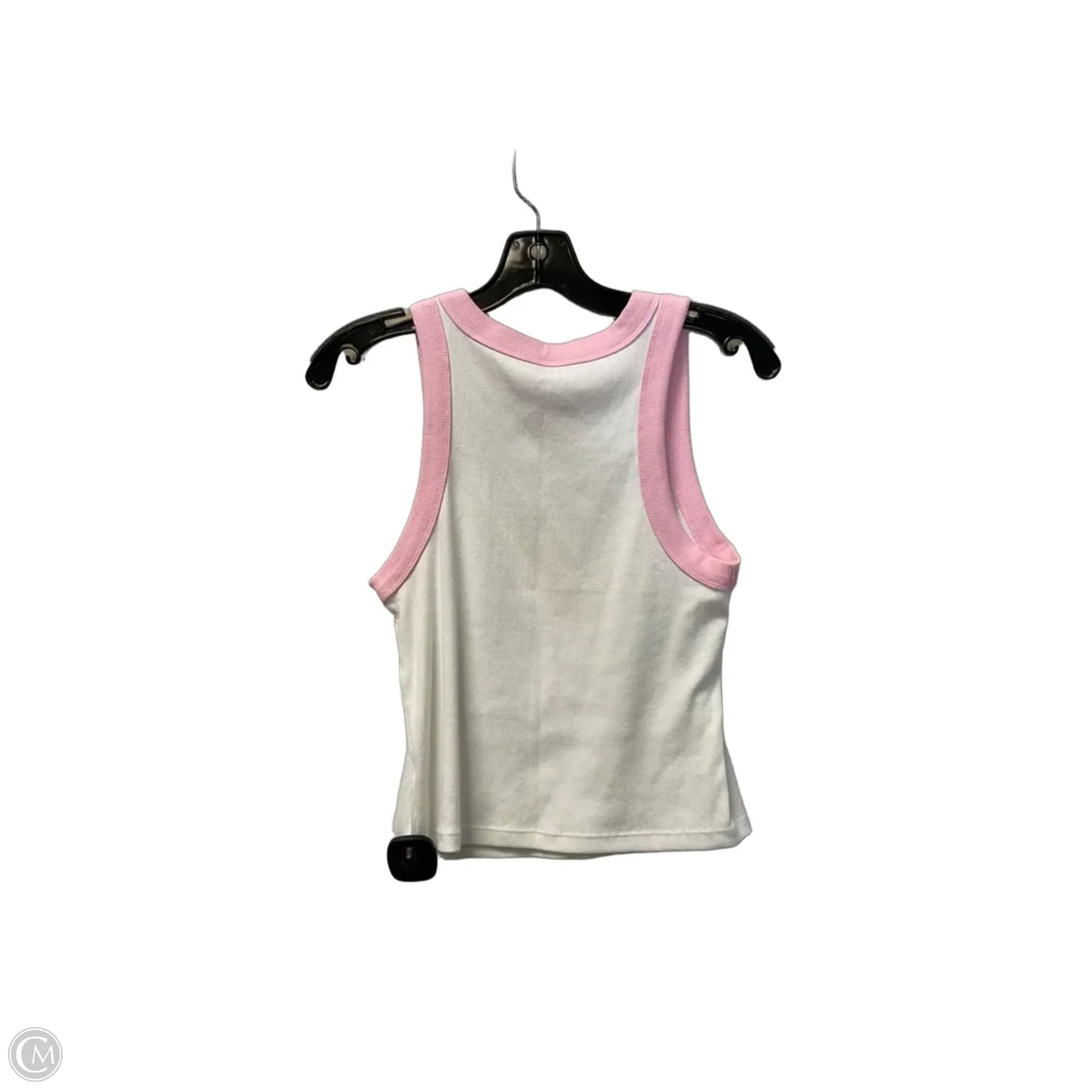 Top Sleeveless By Old Navy In Pink & White, Size: M