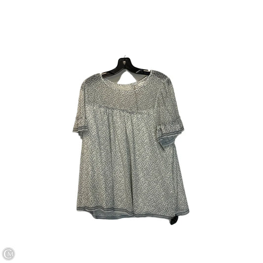 Top Short Sleeve By Max Studio In Polkadot Pattern, Size: 2x