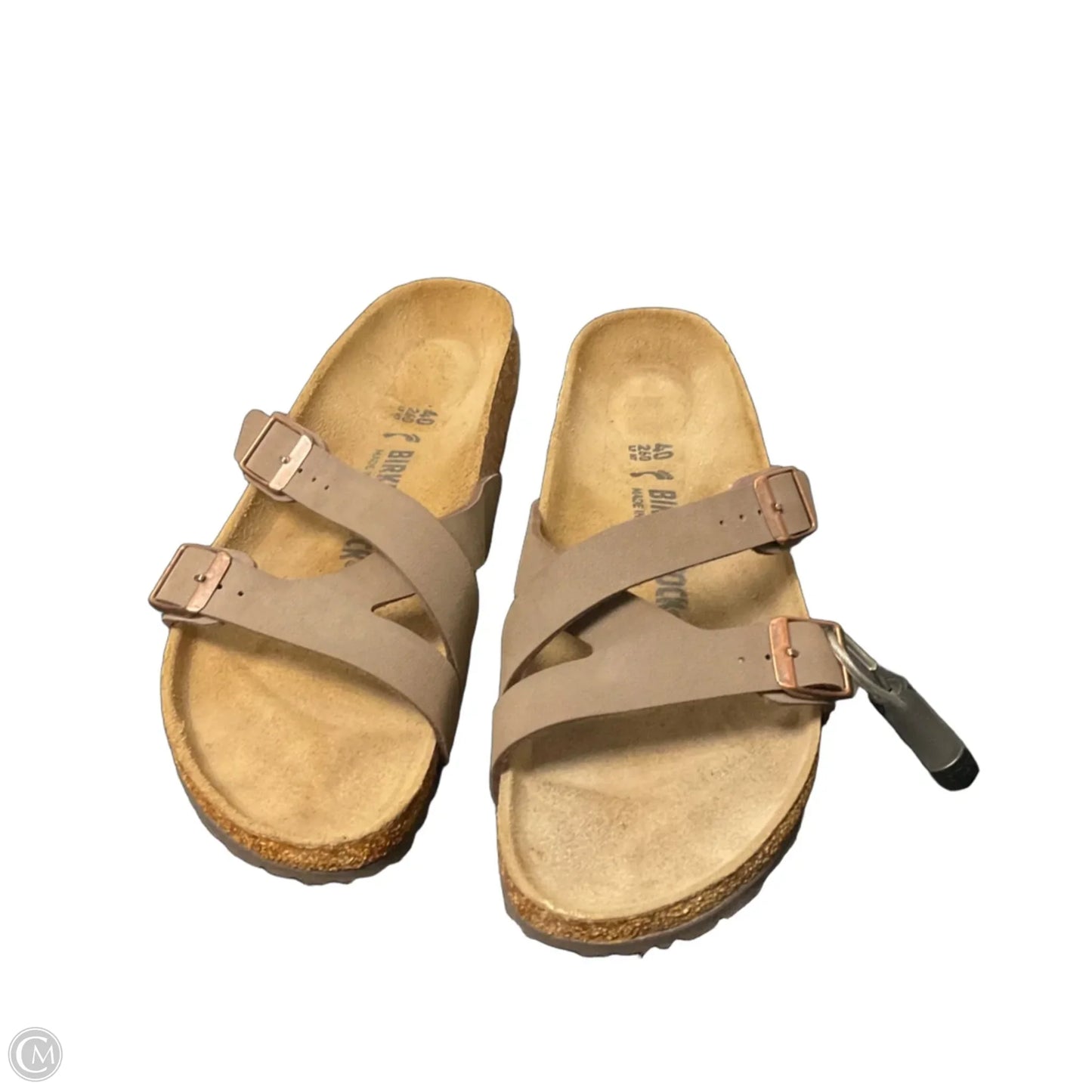 Sandals Flats By Birkenstock In Brown, Size: 9