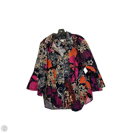 Top Long Sleeve By Chicos In Multi-colored, Size: 12p