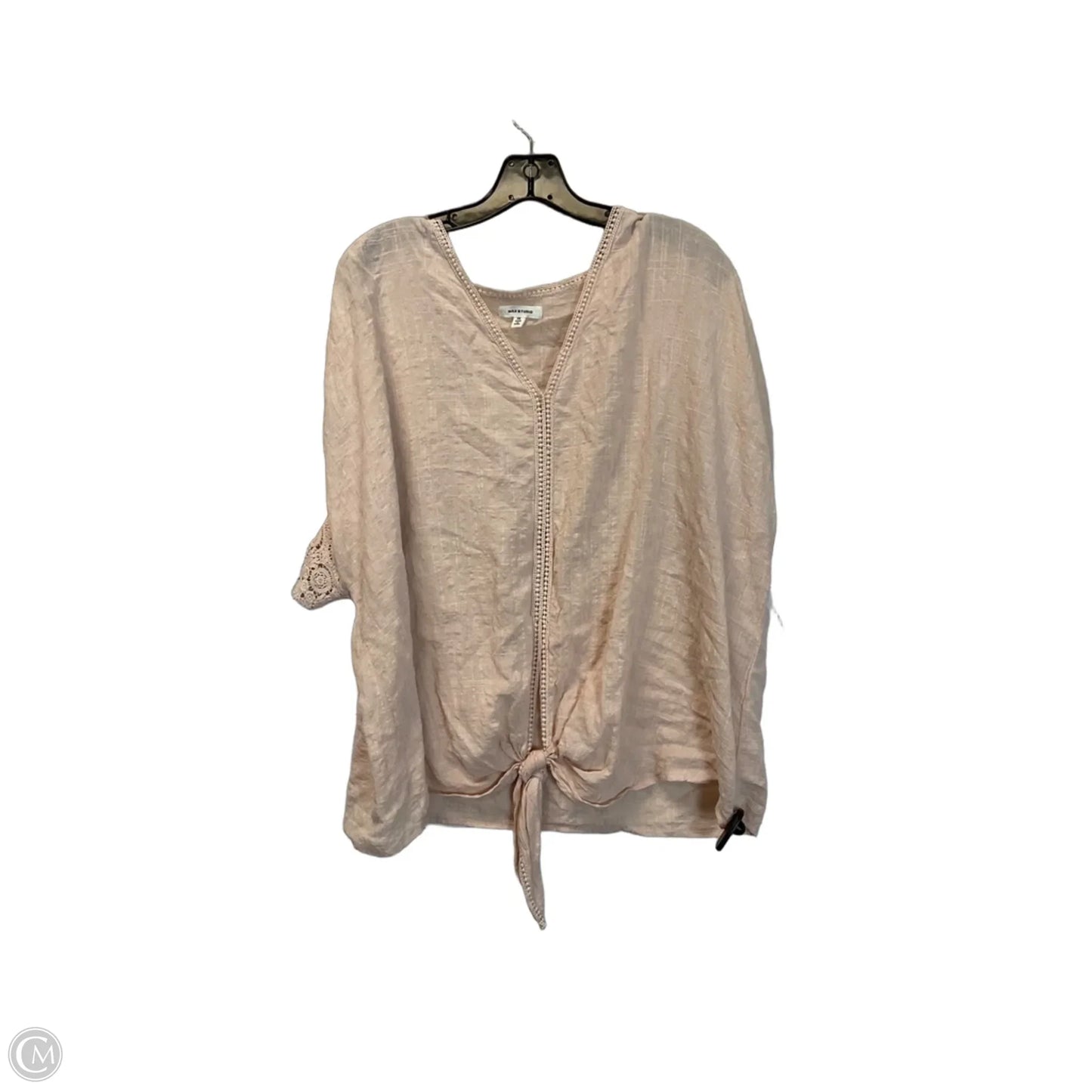 Top Short Sleeve By Max Studio In Pink, Size: 1x