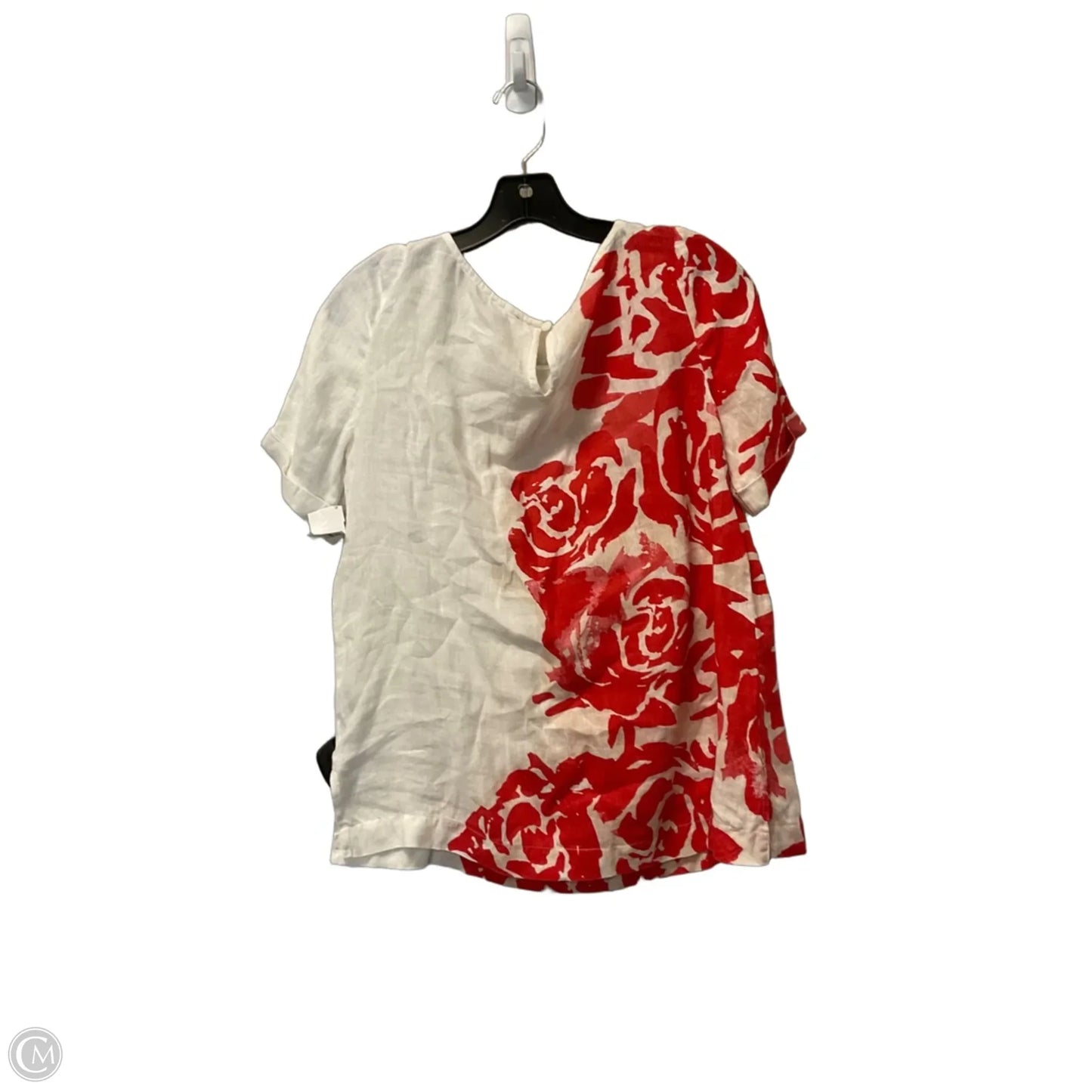 Top Short Sleeve By Chicos In Red & White, Size: Xs