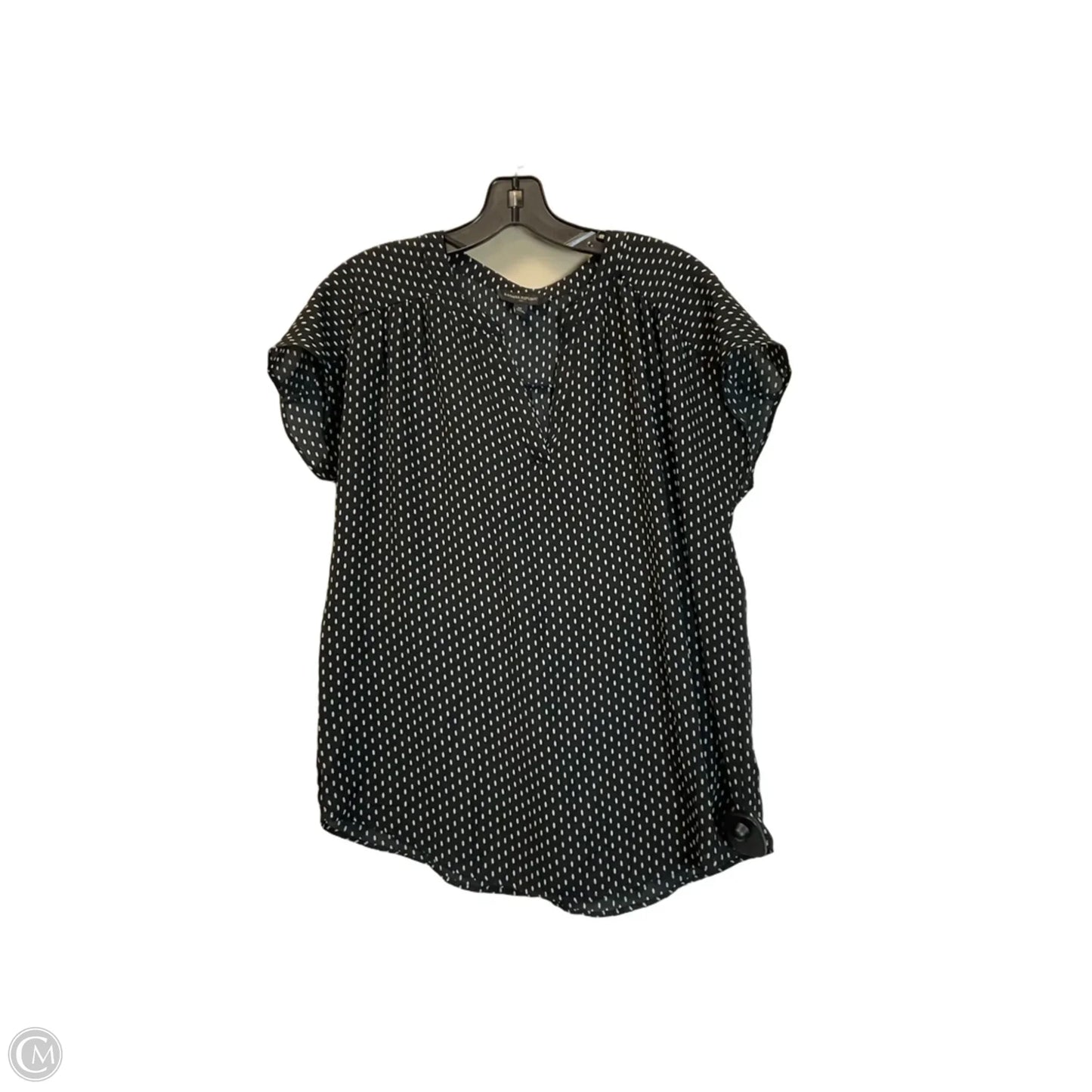 Top Short Sleeve By Banana Republic In Polkadot Pattern, Size: M