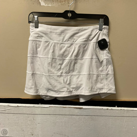 Athletic Skort By Lululemon In White, Size: L