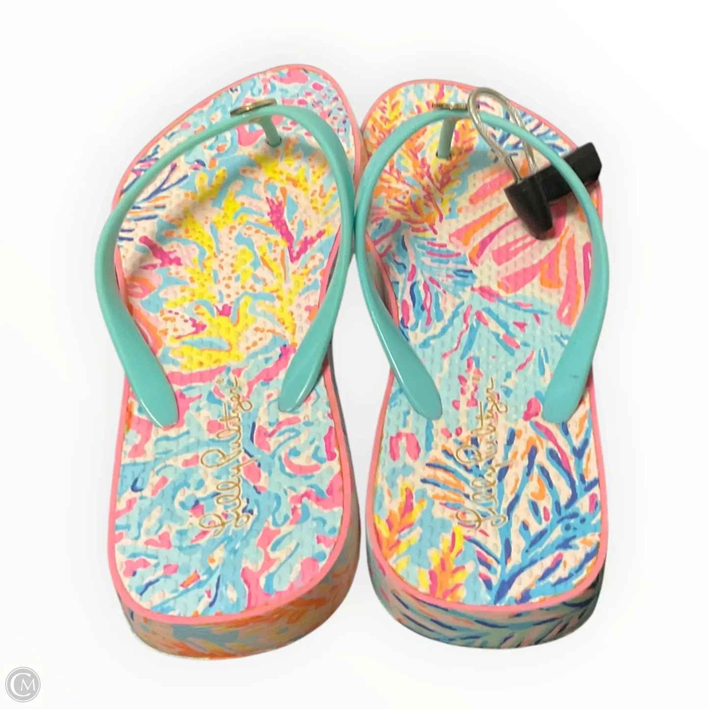 Sandals Designer By Lilly Pulitzer In Blue, Size: 6.5