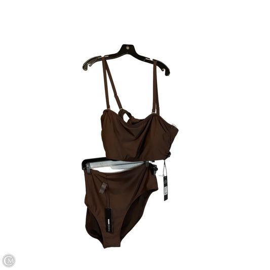 Swimsuit 2pc By Fashion Nova In Brown, Size: 3x