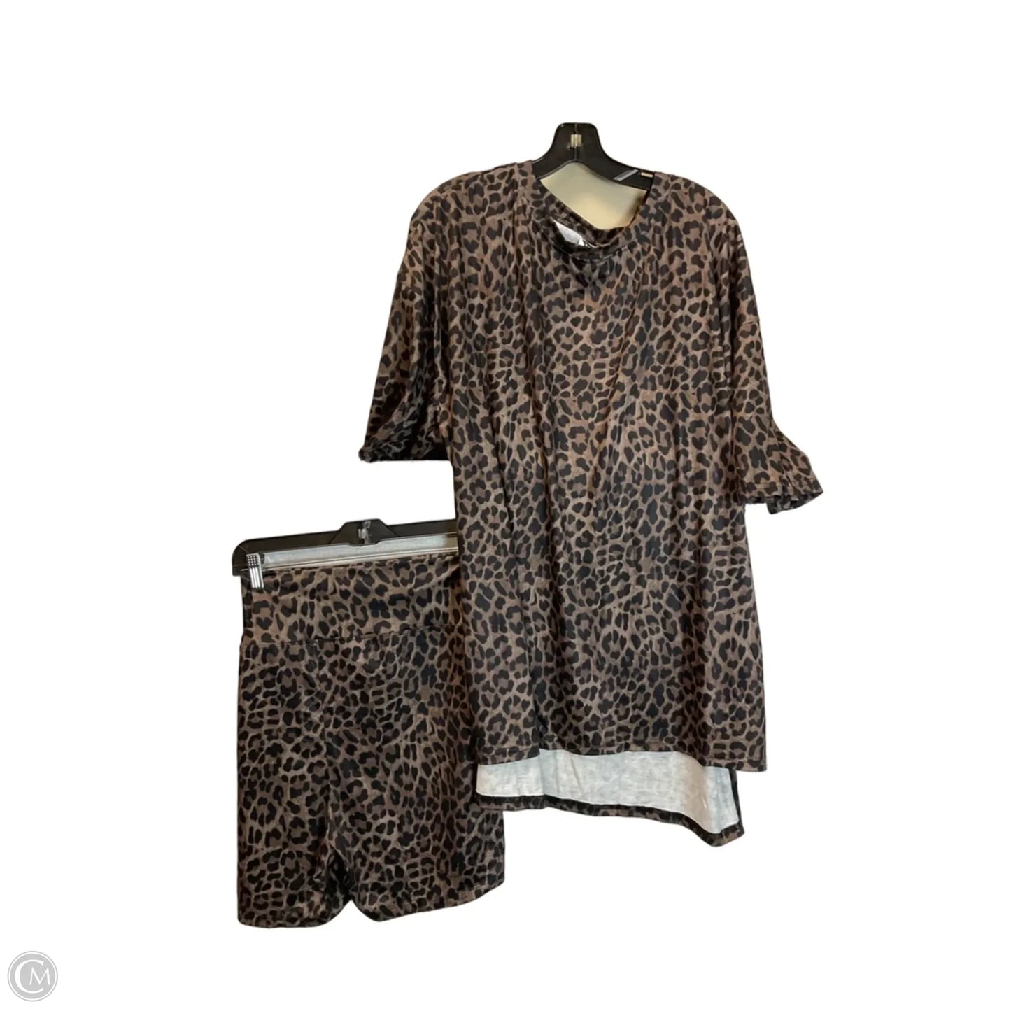 Shorts Set By Clothes Mentor In Animal Print, Size: 3x