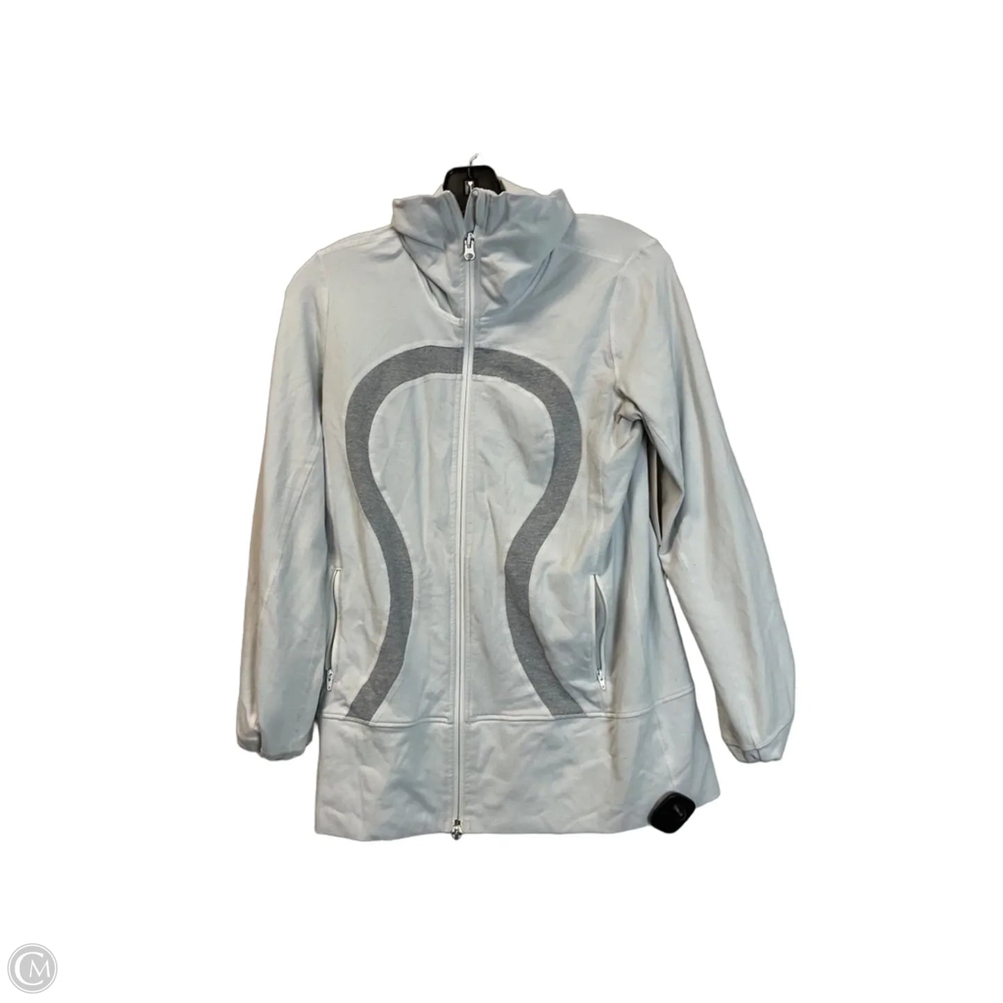 Athletic Jacket By Lululemon In White, Size: 8