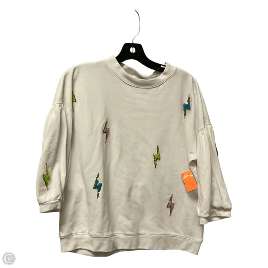 Top Long Sleeve By Fate In White, Size: M