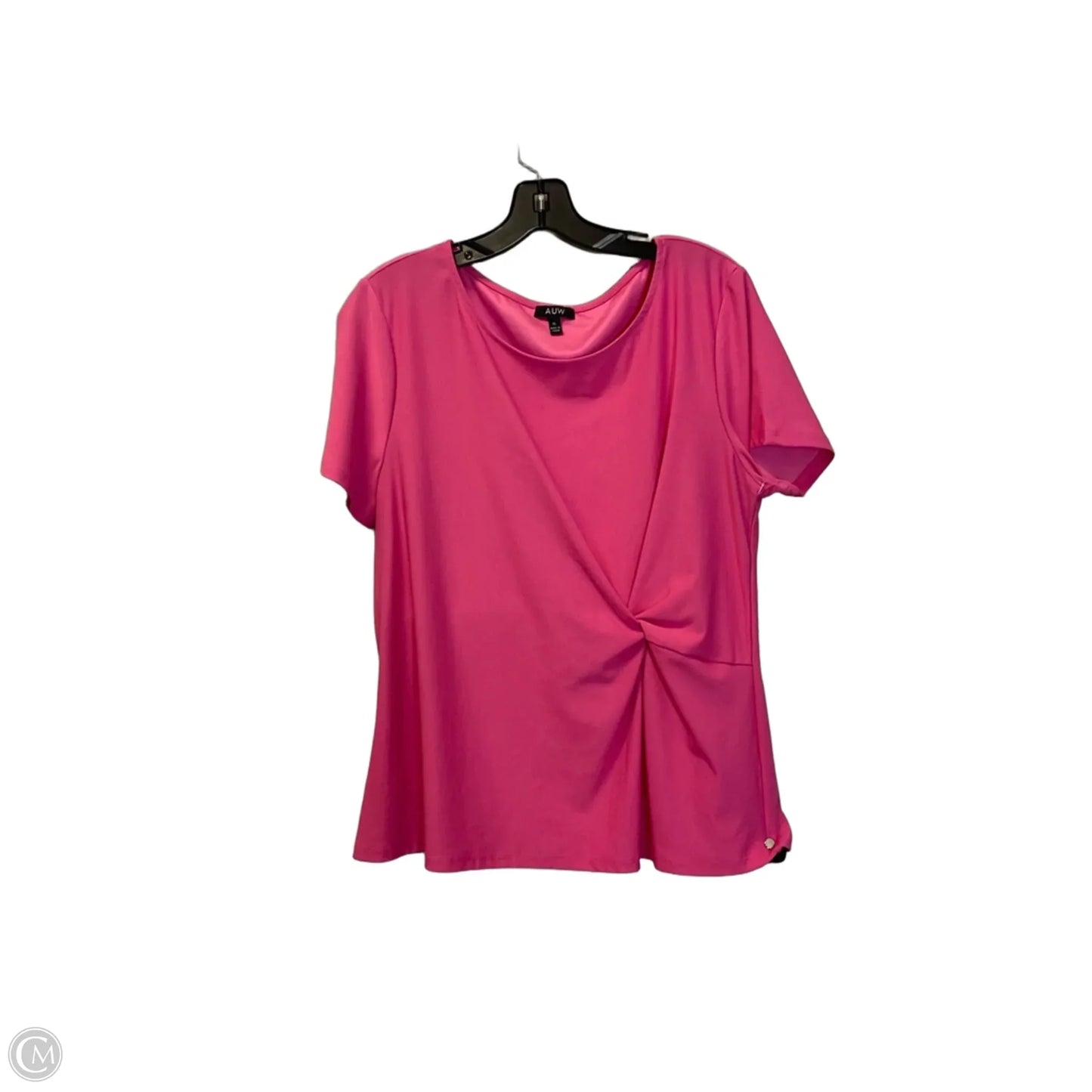 Top Short Sleeve By Auw In Pink, Size: Xl