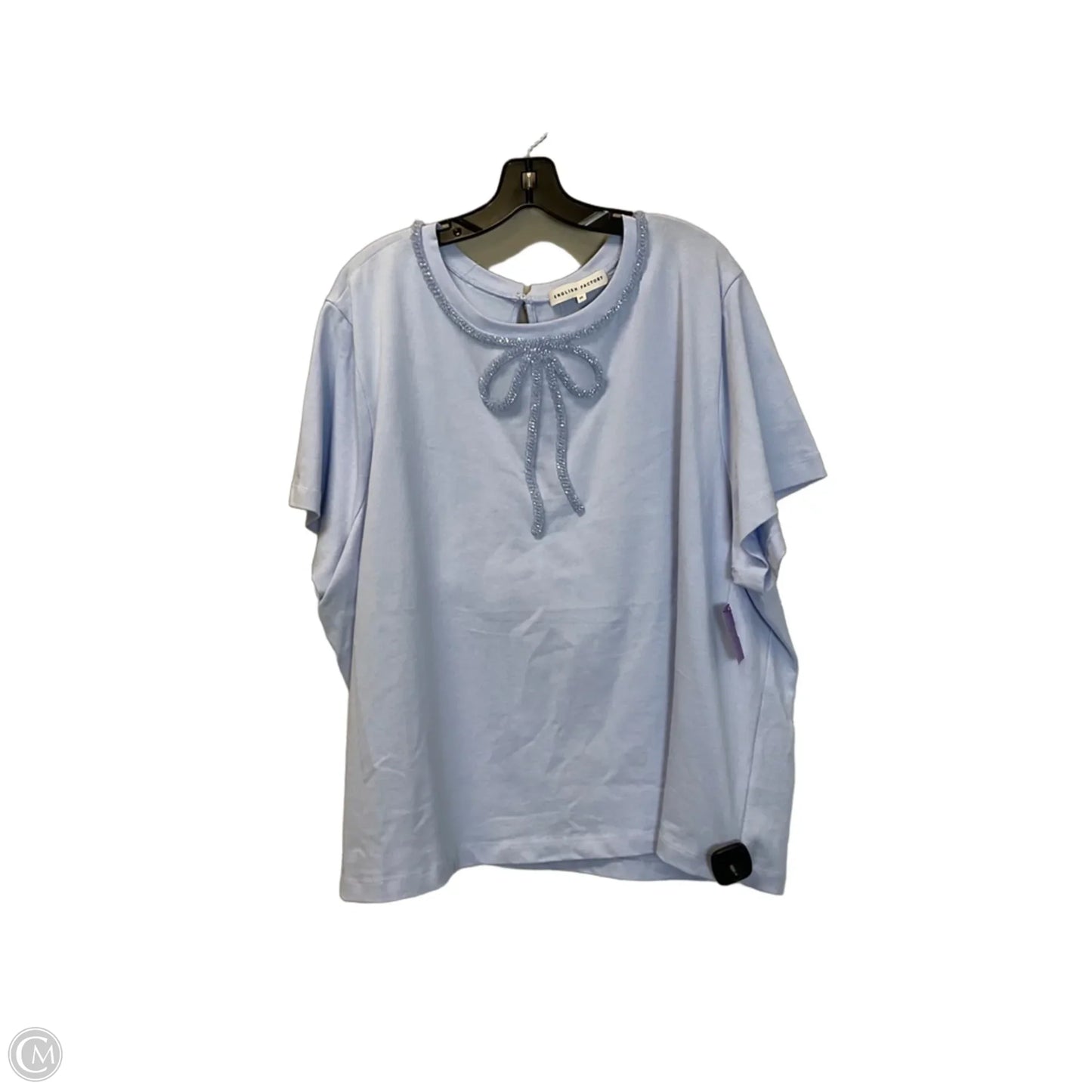 Top Short Sleeve By English Factory In Purple, Size: 3x