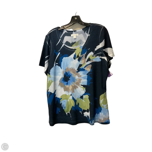 Top Short Sleeve By Coldwater Creek In Blue, Size: 1x