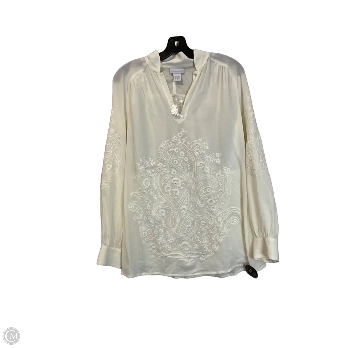 Top Long Sleeve By Soft Surroundings In Cream, Size: Mp