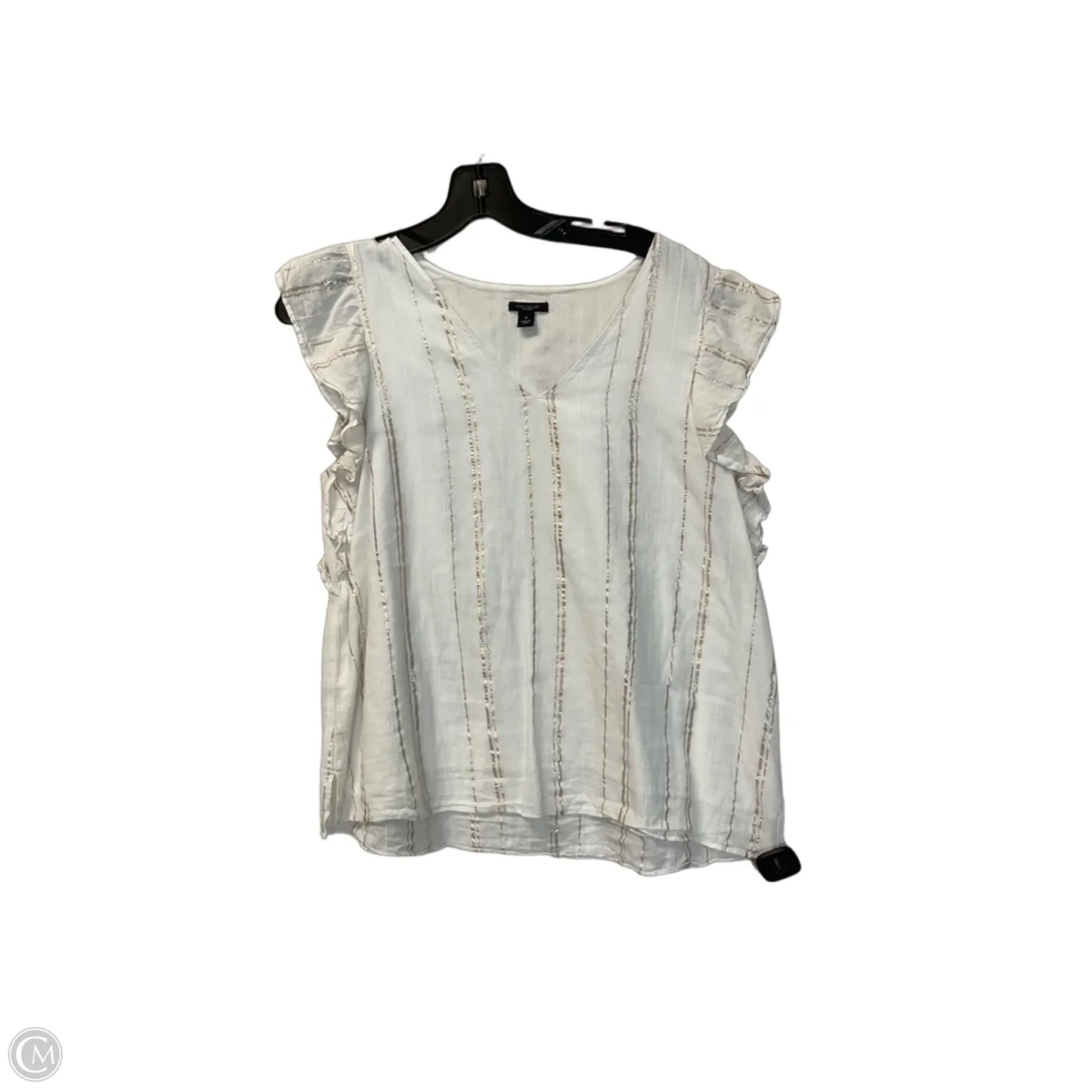 Top Sleeveless By Ann Taylor In White, Size: M