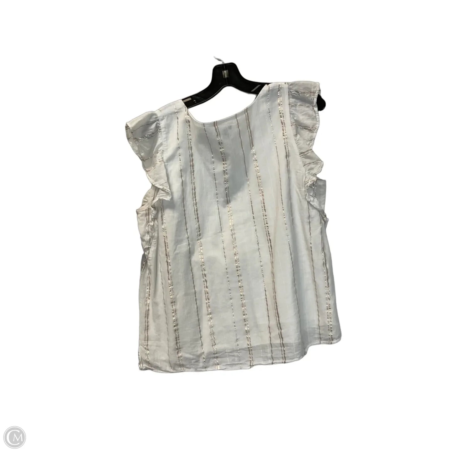 Top Sleeveless By Ann Taylor In White, Size: M