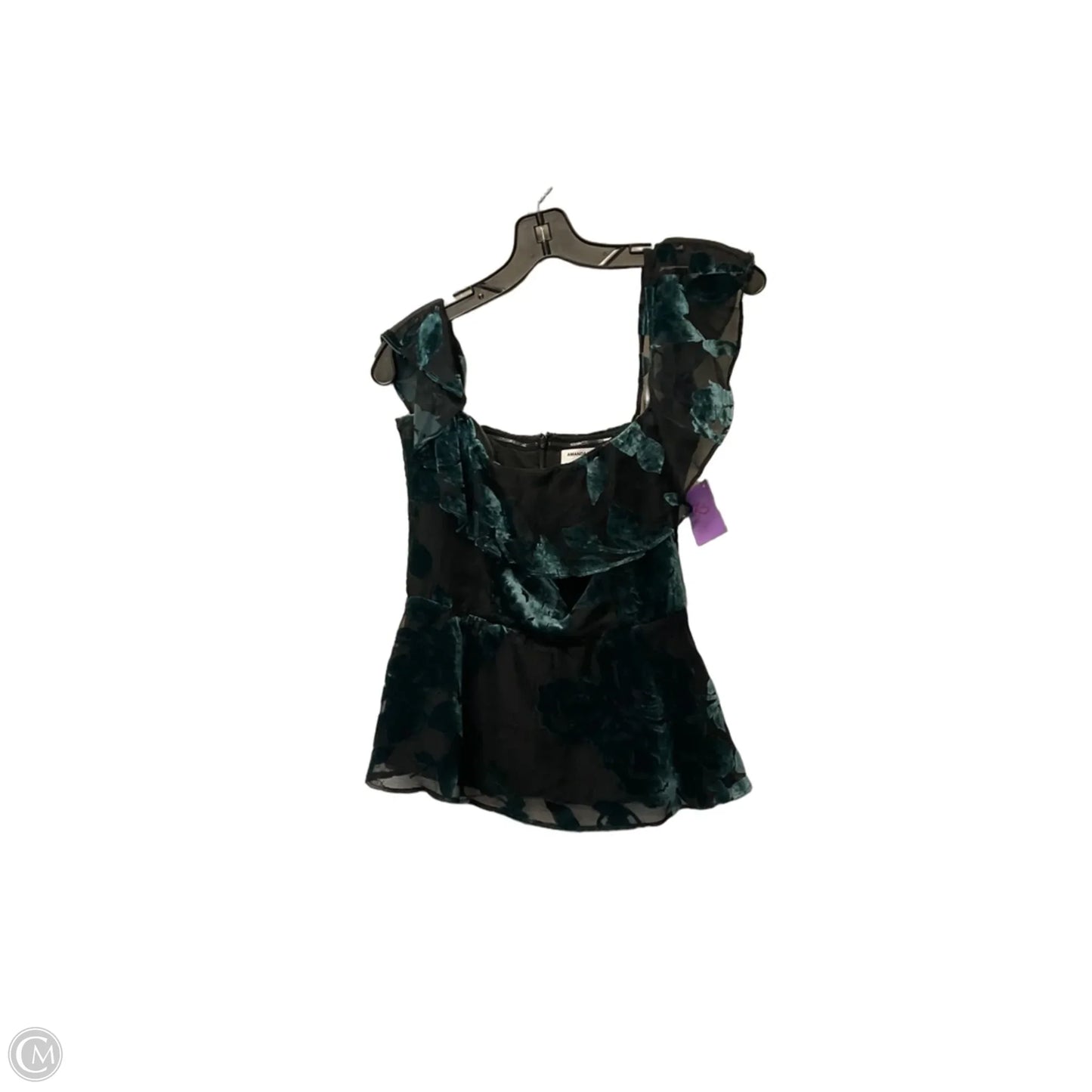 Top Sleeveless By Amanda Uprichard In Black & Green, Size: S