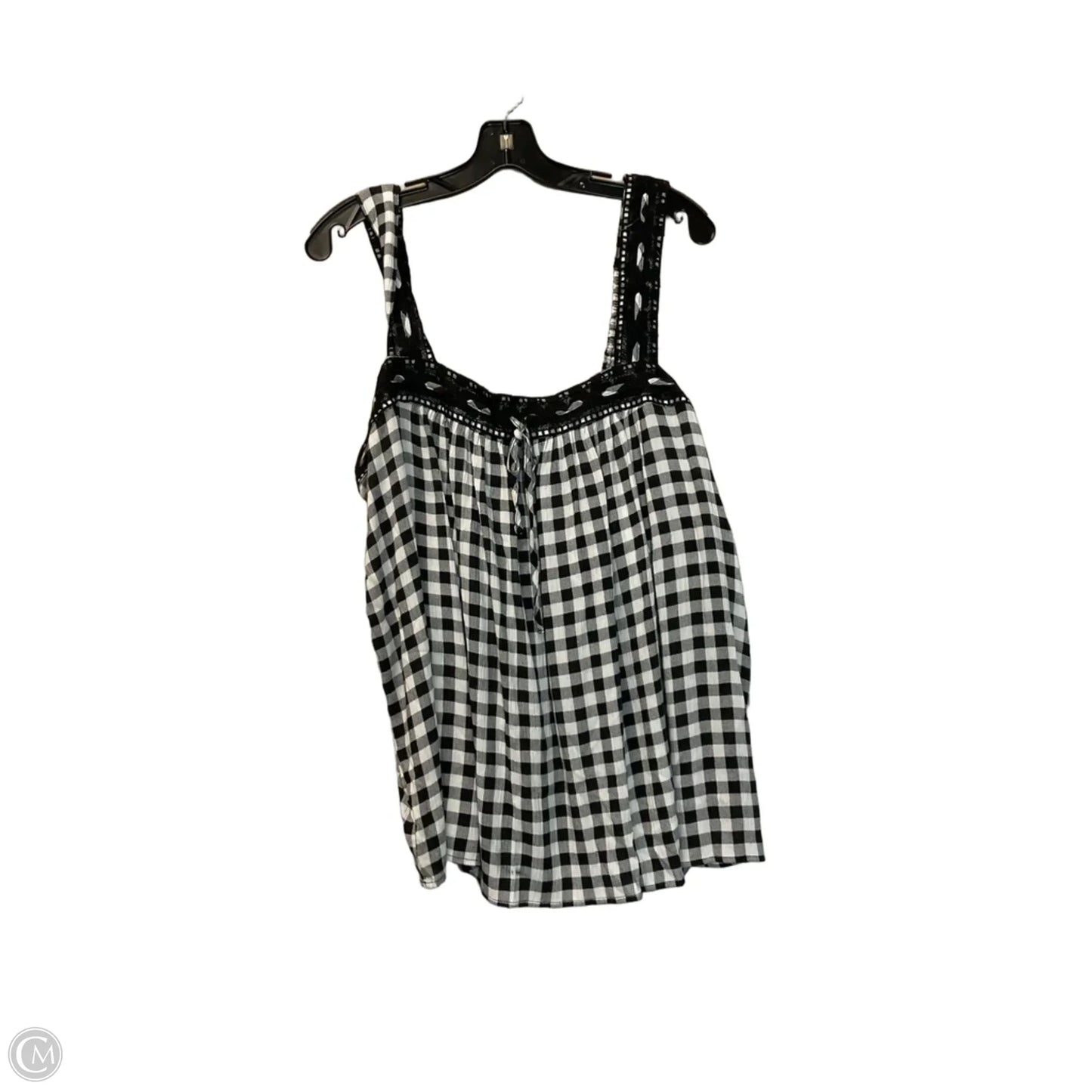 Top Sleeveless By Torrid In Black & White, Size: 2