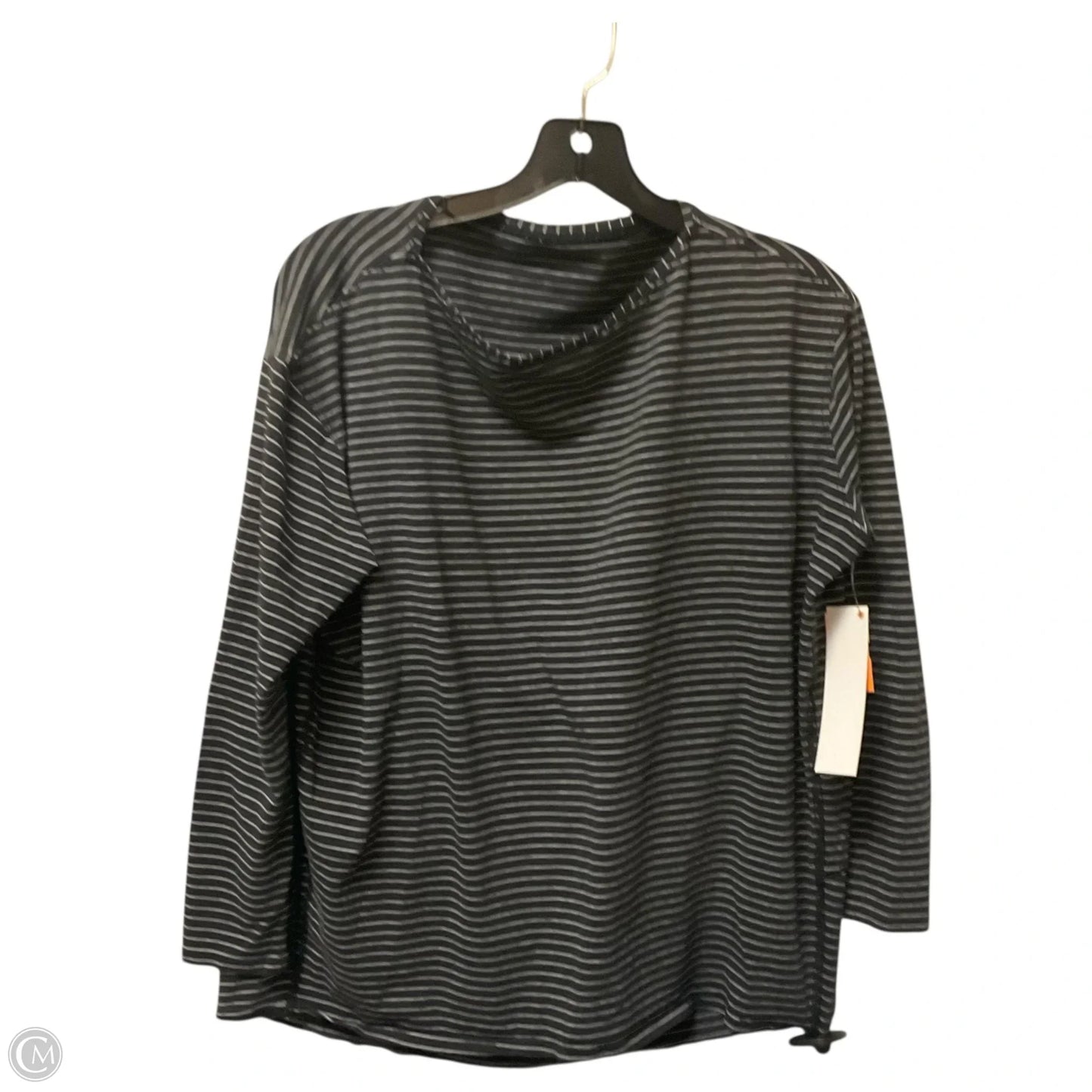 Athletic Top Long Sleeve Crewneck By Lululemon In Striped Pattern, Size: M