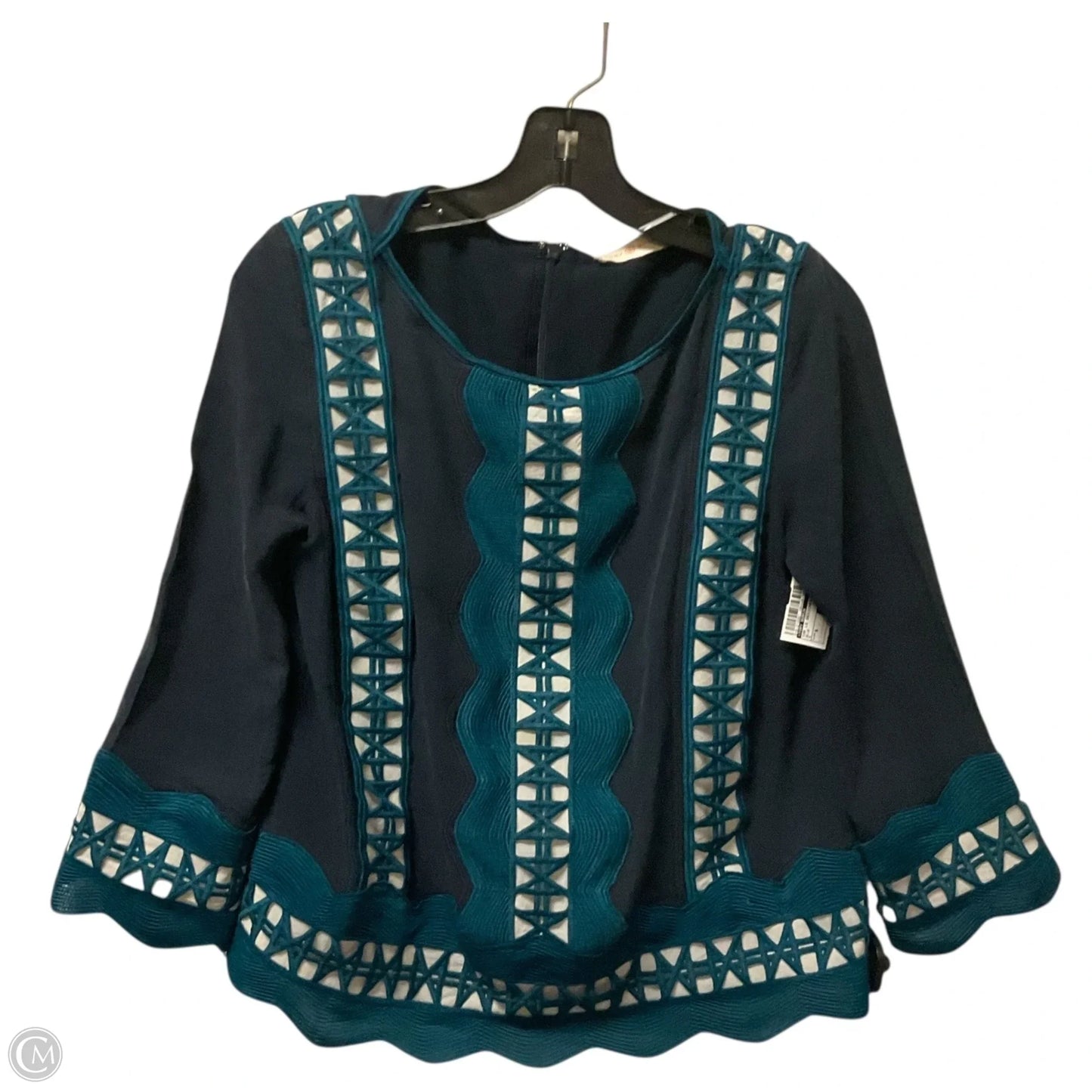Top Long Sleeve Designer By Tory Burch In Blue, Size: S