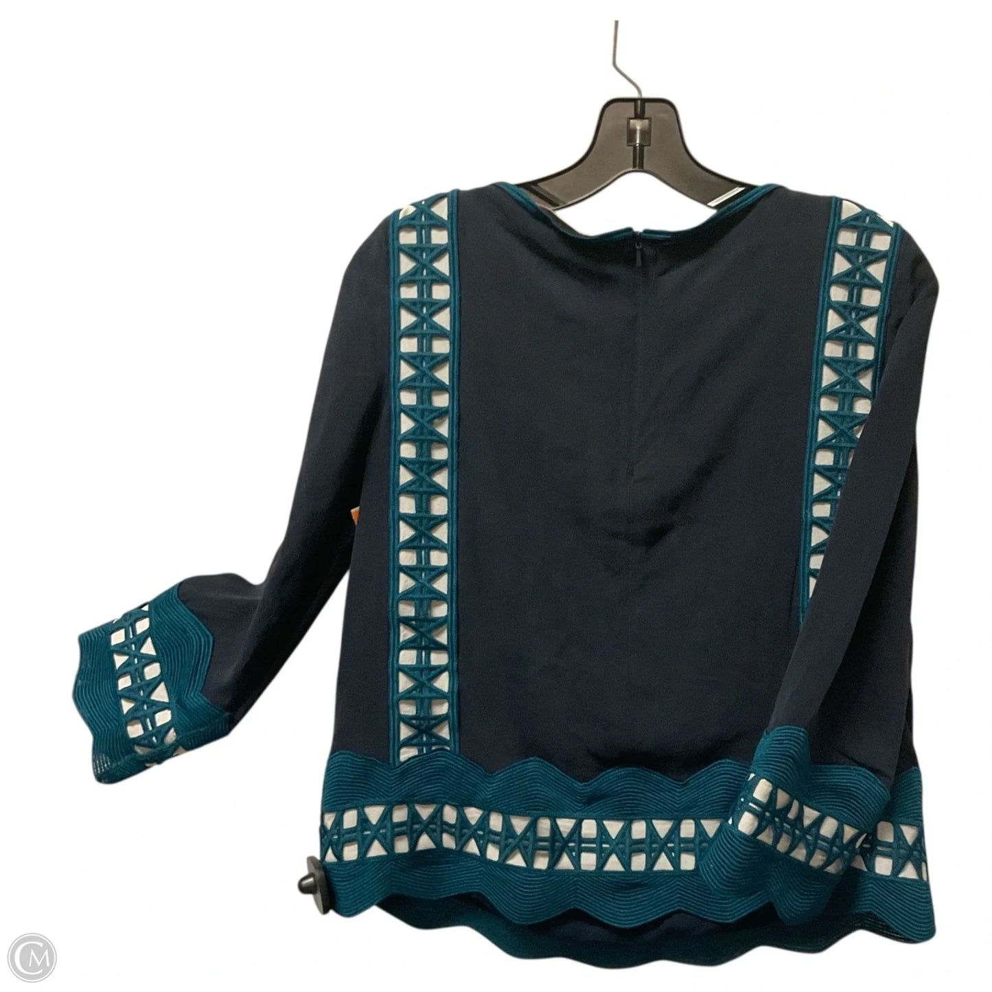 Top Long Sleeve Designer By Tory Burch In Blue, Size: S